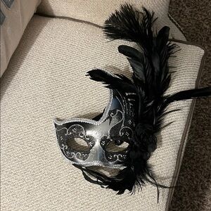 Elegant Black and Silver Masquerade Mask